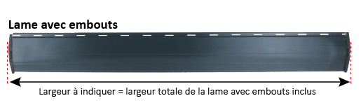 Mesure lames tablier volet roulant